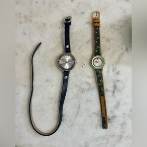 2 women’s watches: origami owl long strap - VTG Ronica bowling